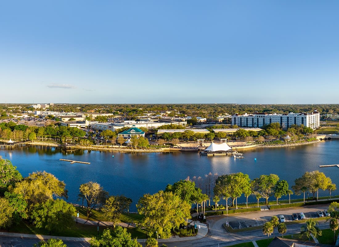 Altamonte Springs, FL - Aerial view of Cranes Roost, located in Altamonte Springs, Florida